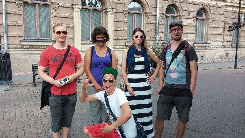 Pentti, Pennit(sp.), Krista, Jeremy, Jarkko